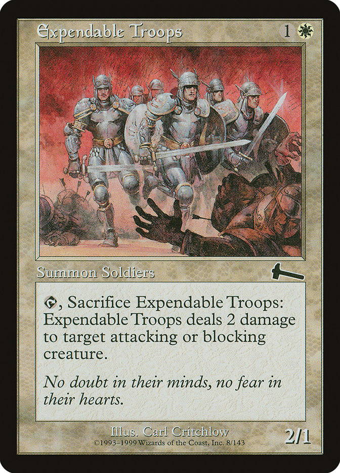 Expendable Troops [Urza's Legacy] | Anubis Games and Hobby