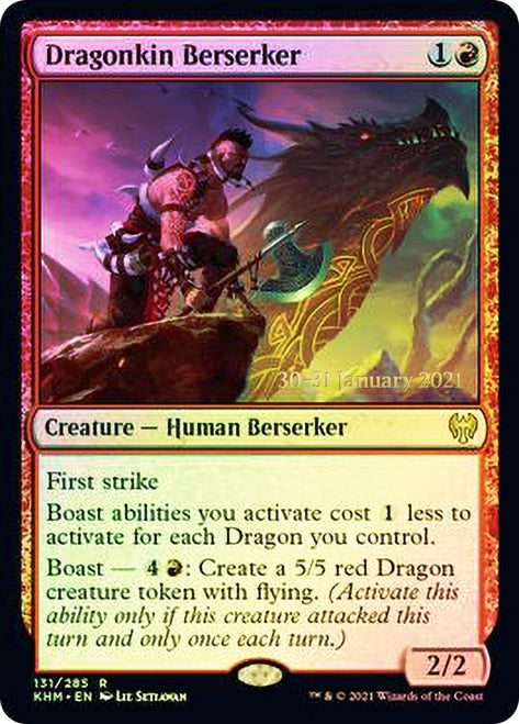 Dragonkin Berserker [Kaldheim Prerelease Promos] | Anubis Games and Hobby