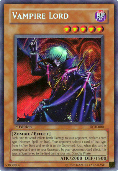 Vampire Lord [DCR-000] Secret Rare | Anubis Games and Hobby