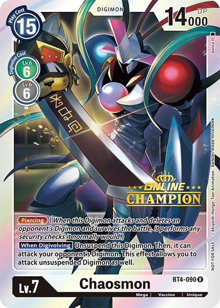 Chaosmon [BT4-090] (Online Champion) [Great Legend Promos] | Anubis Games and Hobby