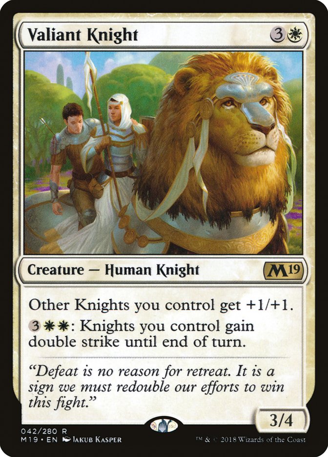 Valiant Knight [Core Set 2019] | Anubis Games and Hobby