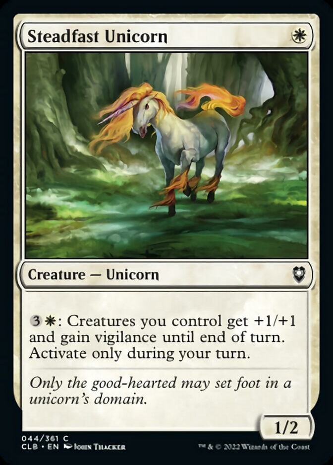 Steadfast Unicorn [Commander Legends: Battle for Baldur's Gate] | Anubis Games and Hobby