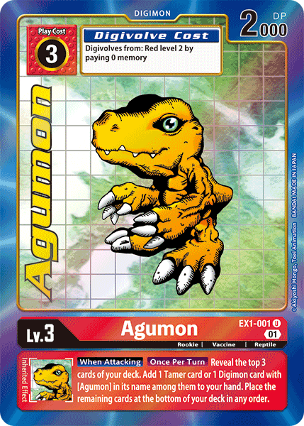 Agumon [EX1-001] (Alternate Art) [Classic Collection] | Anubis Games and Hobby