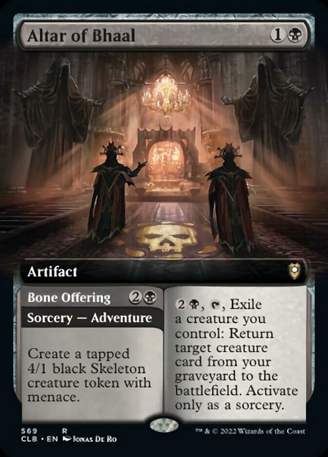 Altar of Bhaal // Bone Offering (Extended Art) [Commander Legends: Battle for Baldur's Gate] | Anubis Games and Hobby