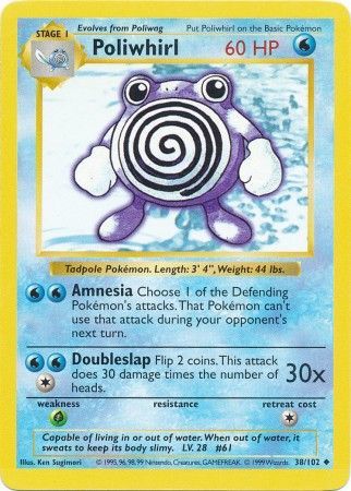 Poliwhirl (38/102) [Base Set Shadowless Unlimited] | Anubis Games and Hobby