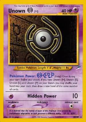 Unown [H] (28/105) [Neo Destiny Unlimited] | Anubis Games and Hobby