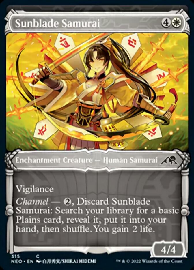Sunblade Samurai (Showcase Samurai) [Kamigawa: Neon Dynasty] | Anubis Games and Hobby