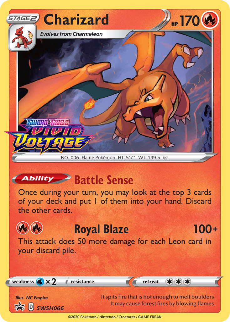 Charizard (SWSH066) (Prerelease Promo) [Sword & Shield: Black Star Promos] | Anubis Games and Hobby