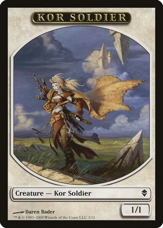 Kor Soldier Token [Zendikar Tokens] | Anubis Games and Hobby