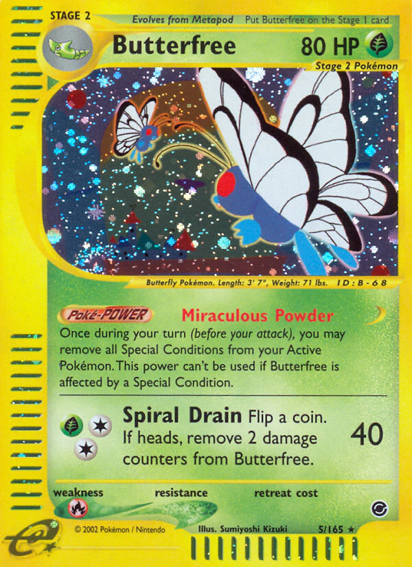 Butterfree (5/165) [Expedition: Base Set] | Anubis Games and Hobby