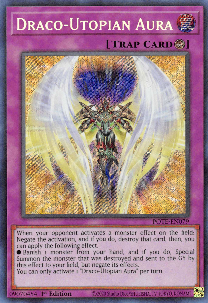 Draco-Utopian Aura [POTE-EN079] Secret Rare | Anubis Games and Hobby