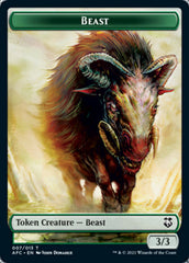 Beast // Dragon Spirit Double-Sided Token [Dungeons & Dragons: Adventures in the Forgotten Realms Commander Tokens] | Anubis Games and Hobby