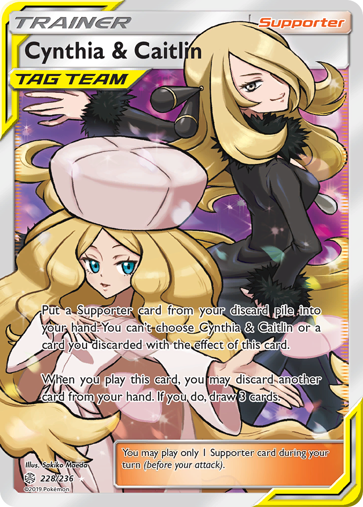 Cynthia & Caitlin (228/236) [Sun & Moon: Cosmic Eclipse] | Anubis Games and Hobby