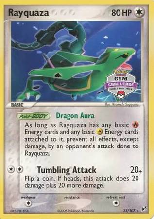 Rayquaza (22/107) (Gym Challenge Promo) [EX: Deoxys] | Anubis Games and Hobby