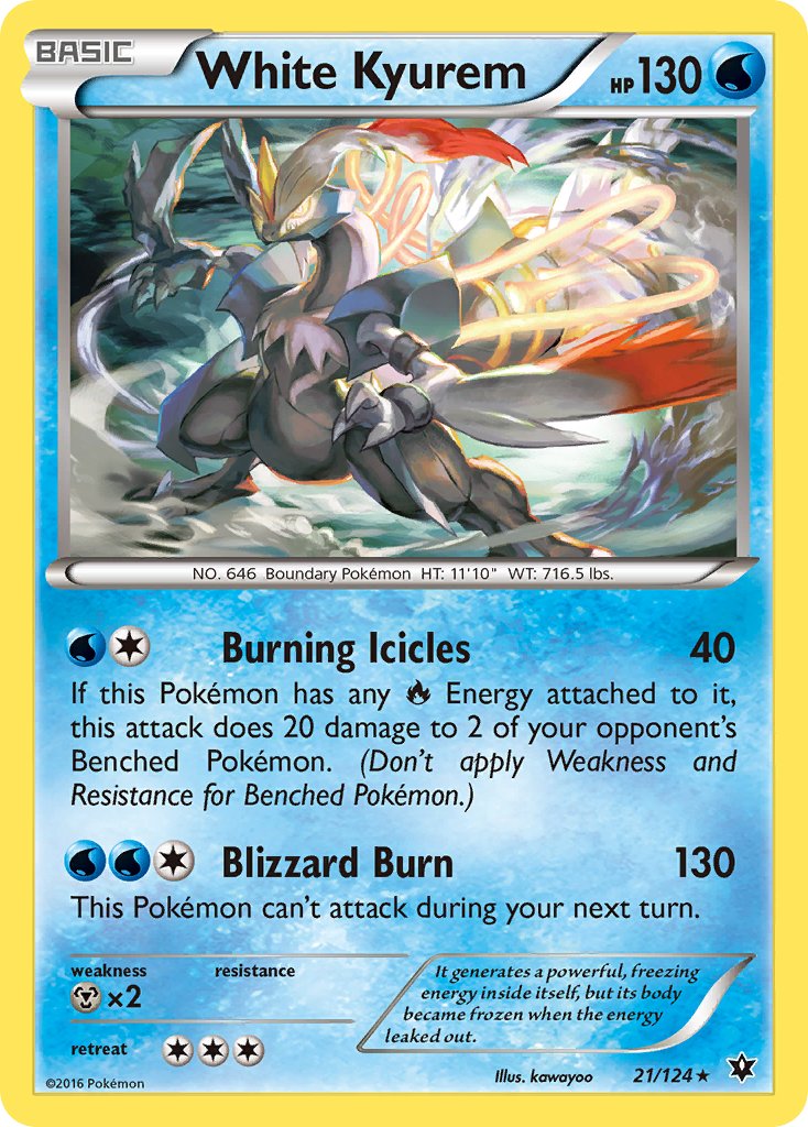 White Kyurem (21/124) (Theme Deck Exclusive) [XY: Fates Collide] | Anubis Games and Hobby