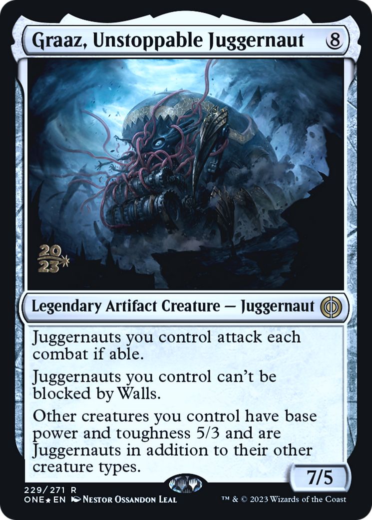 Graaz, Unstoppable Juggernaut [Phyrexia: All Will Be One Prerelease Promos] | Anubis Games and Hobby