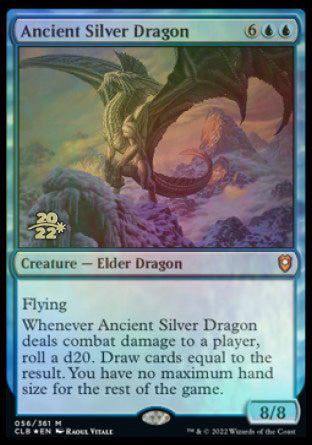 Ancient Silver Dragon [Commander Legends: Battle for Baldur's Gate Prerelease Promos] | Anubis Games and Hobby