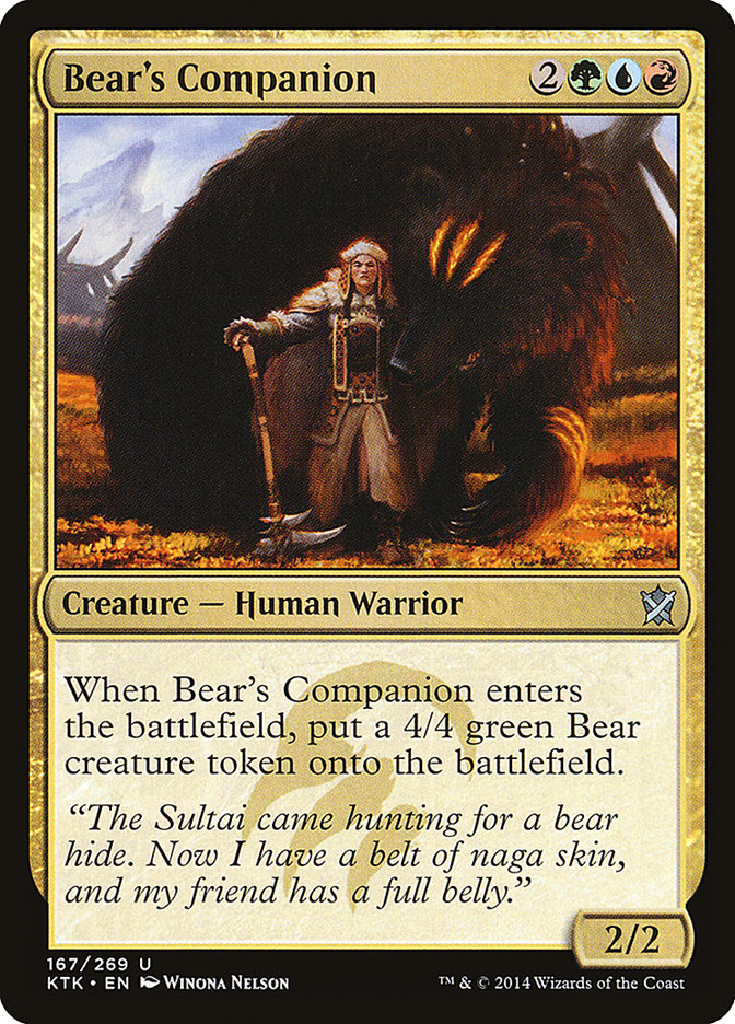 Bear's Companion [Khans of Tarkir] | Anubis Games and Hobby