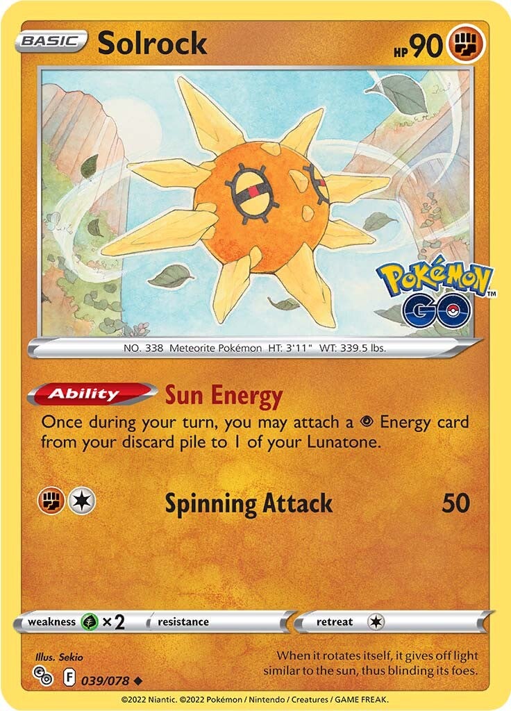 Solrock (039/078) [Pokémon GO] | Anubis Games and Hobby