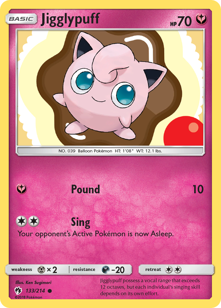 Jigglypuff (133/214) [Sun & Moon: Lost Thunder] | Anubis Games and Hobby