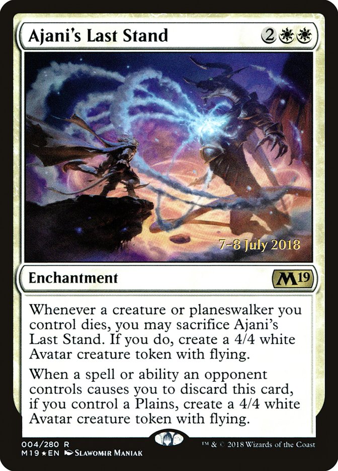 Ajani's Last Stand [Core Set 2019 Prerelease Promos] | Anubis Games and Hobby