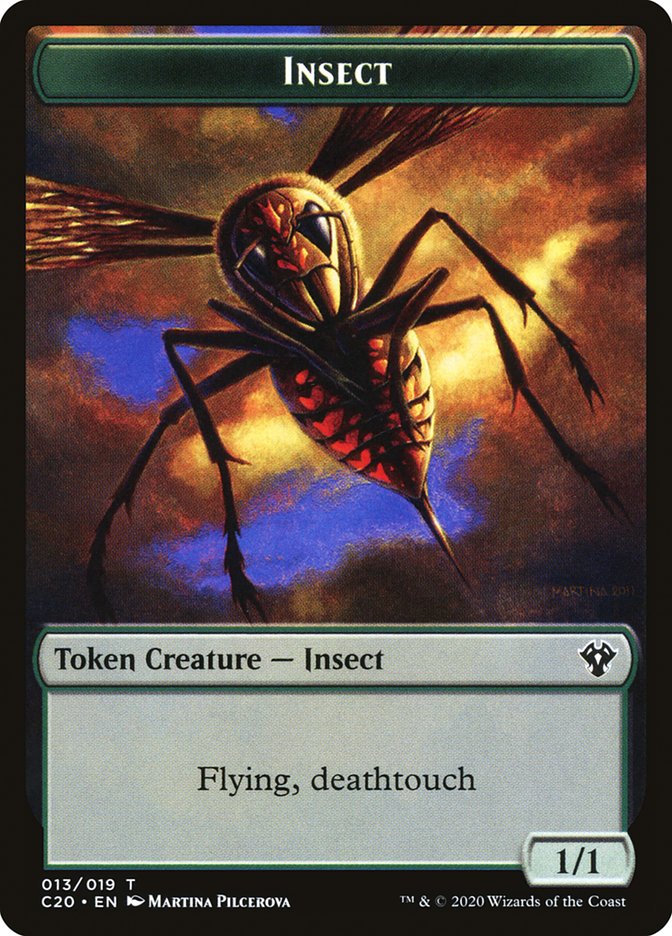 Spirit // Insect (013) Double-Sided Token [Commander 2020 Tokens] | Anubis Games and Hobby