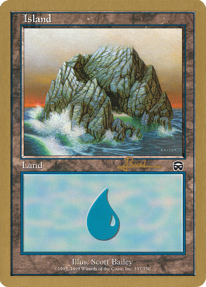 Island (ar337) (Antoine Ruel) [World Championship Decks 2001] | Anubis Games and Hobby