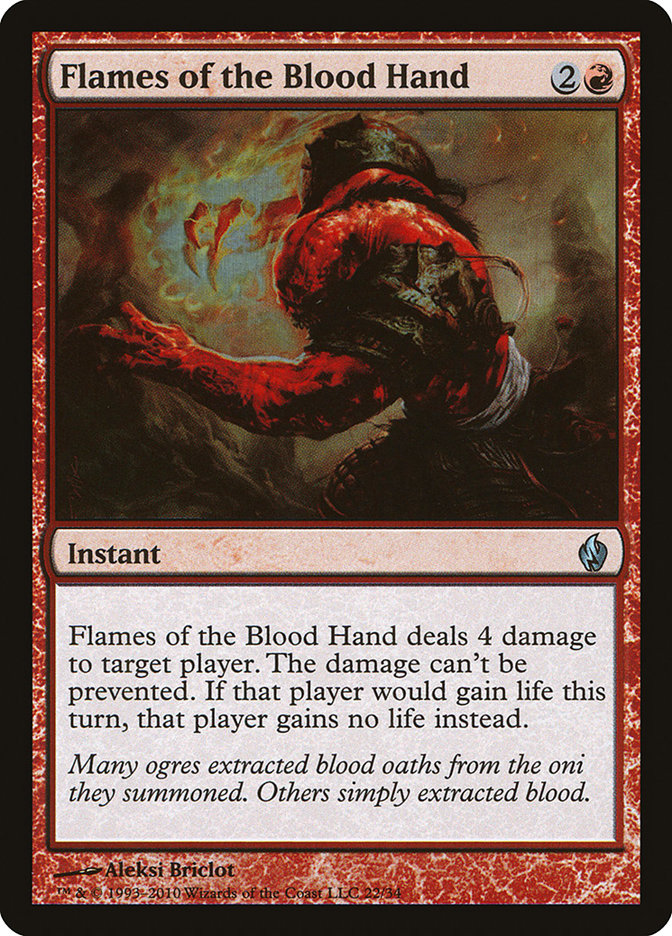 Flames of the Blood Hand [Premium Deck Series: Fire and Lightning] | Anubis Games and Hobby