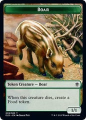 Boar // Food (15) Double-Sided Token [Throne of Eldraine Tokens] | Anubis Games and Hobby