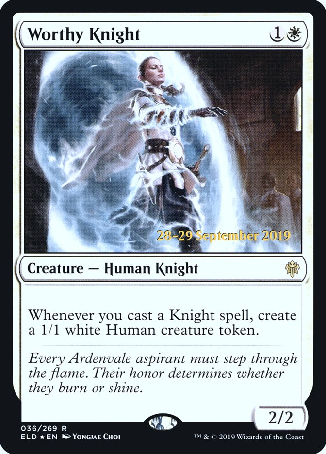 Worthy Knight [Throne of Eldraine Prerelease Promos] | Anubis Games and Hobby