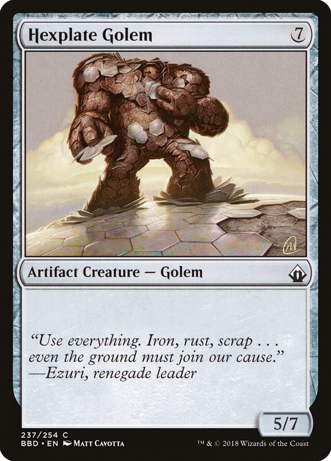 Hexplate Golem [Battlebond] | Anubis Games and Hobby
