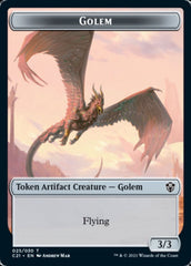 Golem (025) // Thopter Double-Sided Token [Commander 2021 Tokens] | Anubis Games and Hobby