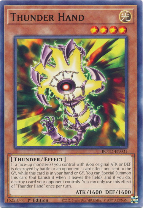 Thunder Hand [ROTD-EN031] Common | Anubis Games and Hobby