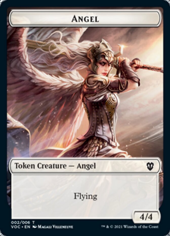 Angel // Clue Double-Sided Token [Innistrad: Crimson Vow Commander Tokens] | Anubis Games and Hobby