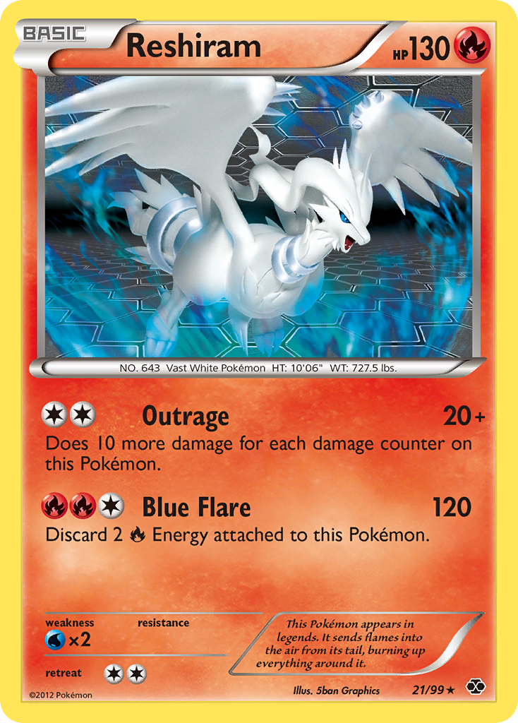 Reshiram (21/99) [Black & White: Next Destinies] | Anubis Games and Hobby