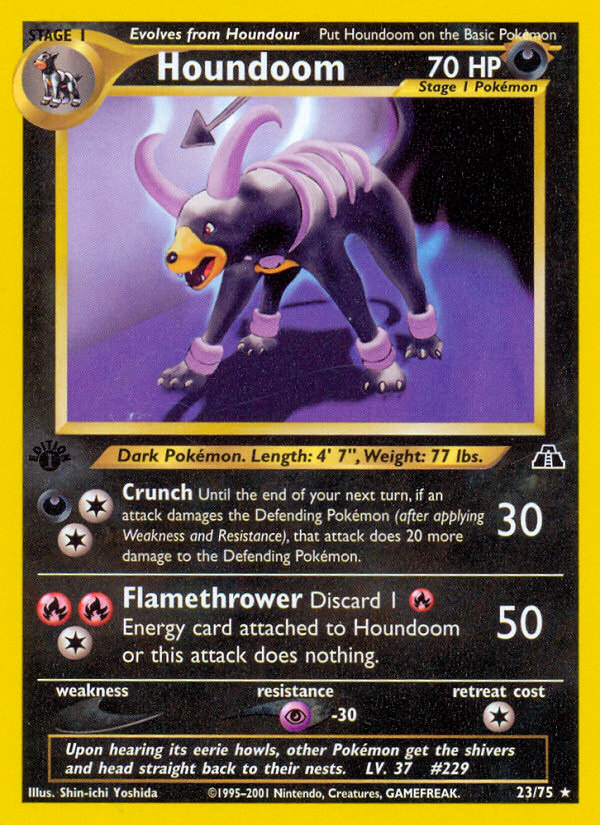 Houndoom (23/75) [Neo Discovery 1st Edition] | Anubis Games and Hobby