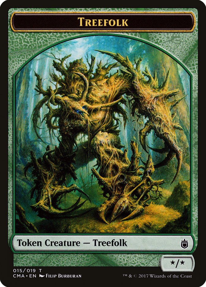 Treefolk Token [Commander Anthology Tokens] | Anubis Games and Hobby
