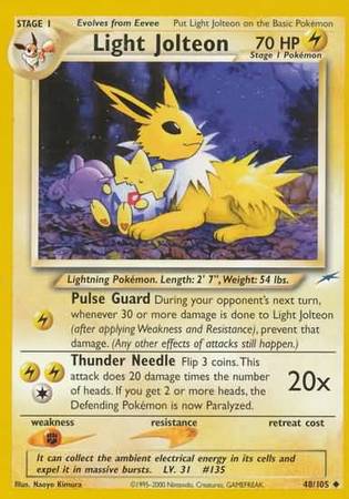 Light Jolteon (48/105) [Neo Destiny Unlimited] | Anubis Games and Hobby