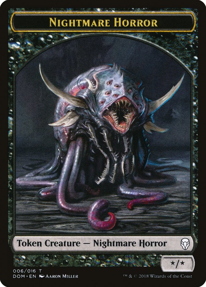 Nightmare Horror Token [Dominaria Tokens] | Anubis Games and Hobby