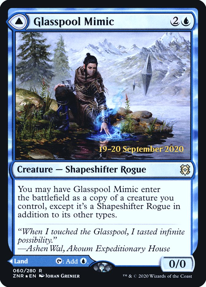 Glasspool Mimic // Glasspool Shore [Zendikar Rising Prerelease Promos] | Anubis Games and Hobby