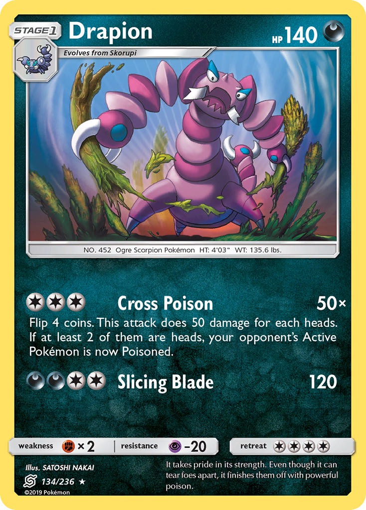 Drapion (134/236) [Sun & Moon: Unified Minds] | Anubis Games and Hobby