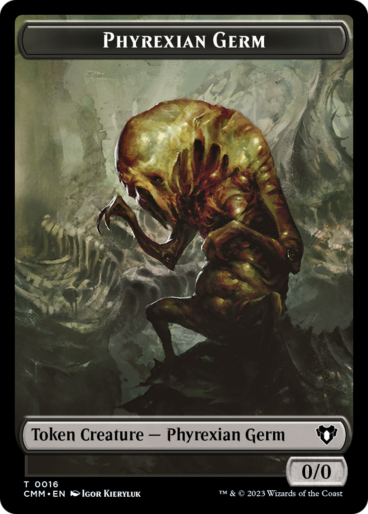 Eldrazi // Phyrexian Germ Double-Sided Token [Commander Masters Tokens] | Anubis Games and Hobby