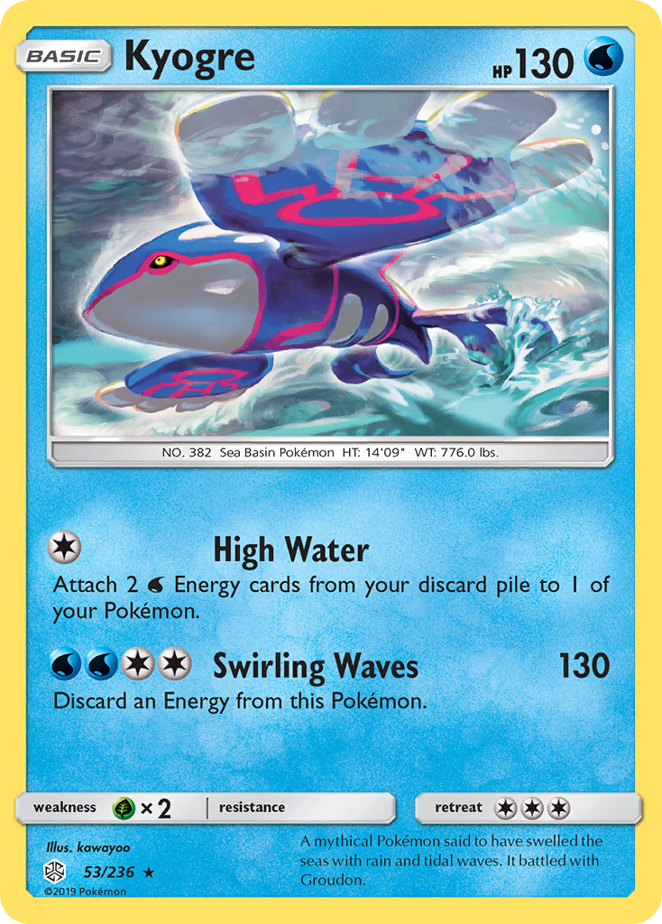 Kyogre (53/236) [Sun & Moon: Cosmic Eclipse] | Anubis Games and Hobby