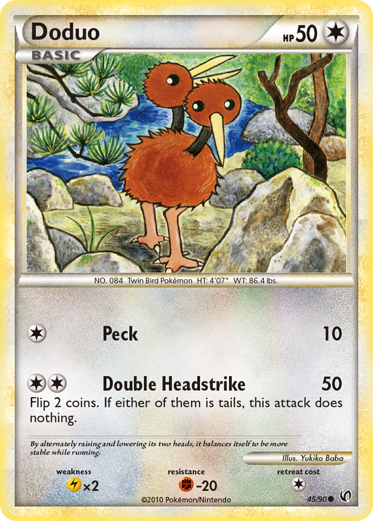 Doduo (45/90) [HeartGold & SoulSilver: Undaunted] | Anubis Games and Hobby