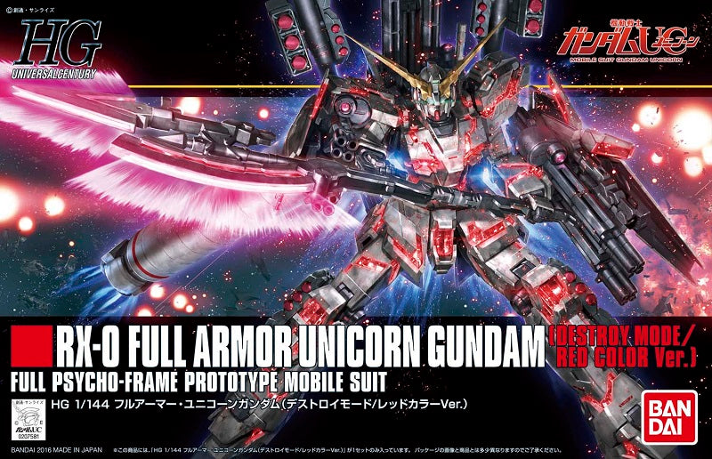 #199 Full Armor Unicorn Gundam Red HGUC | Anubis Games and Hobby