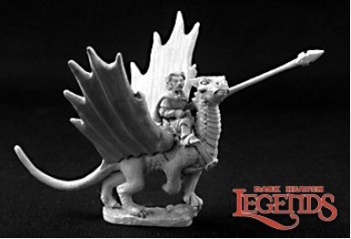 RODERIC AMBERMEAD AND GLITTER, HALFLING ON DRAGON | Anubis Games and Hobby