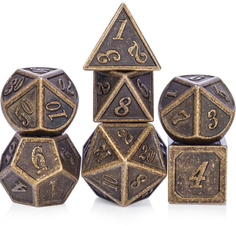 Ancient Gold Metal RPG Set | Anubis Games and Hobby