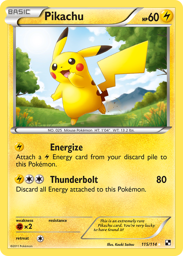 Pikachu (115/114) [Black & White: Base Set] | Anubis Games and Hobby