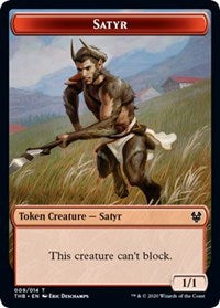 Satyr // Gold Double-sided Token [Theros Beyond Death] | Anubis Games and Hobby