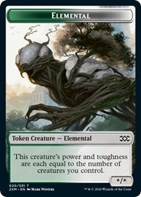 Elemental // Treasure Double-Sided Token [Double Masters Tokens] | Anubis Games and Hobby